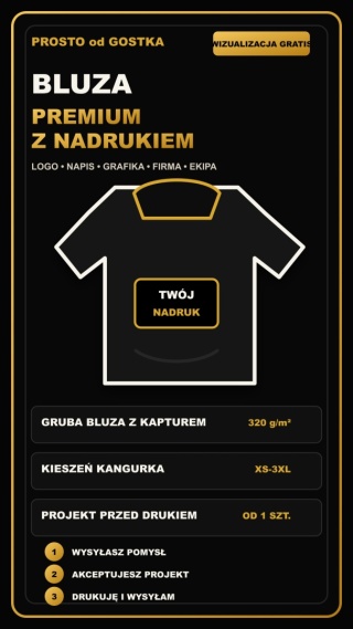 Bluza premium z własnym nadrukiem